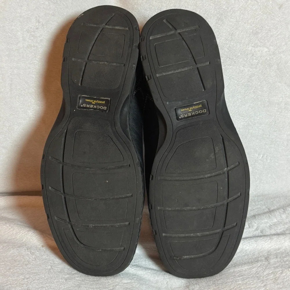 Dockers Leather Trustee Oxford Style Tie Dress Shoe Black Men's 11M Stitching